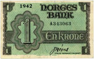 Geldschein, Krone (AV), 1942
