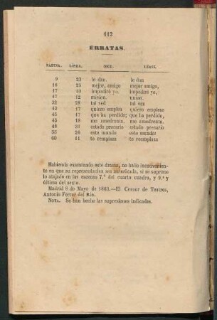[Nota del censor de teatros]