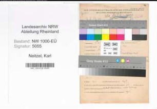 Entnazifizierung Karl Neitzel, geb. 02.12.1902 (Arbeiter)
