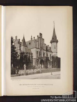Serie II. No. 81. Villa Jägerstraße No. 14 (Solms). Hannover.