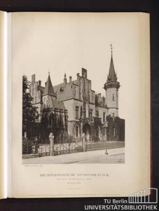 Serie II. No. 81. Villa Jägerstraße No. 14 (Solms). Hannover.