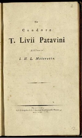 De Candore T. Livii Patavini