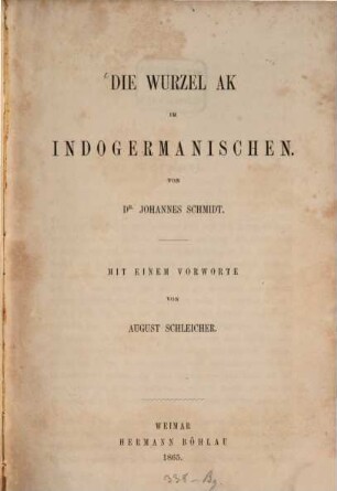 Die Wurzel "ak" im Indogermanischen