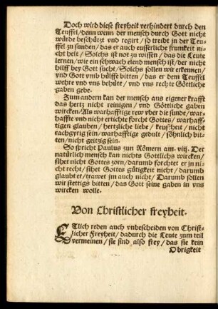 Von Christlicher freyheit.