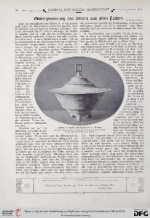 Wiedergewinnung des Silbers aus alten Bädern
