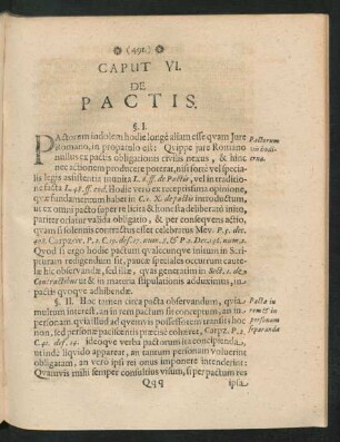 Caput VI. De Pactis.