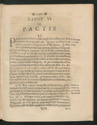 Caput VI. De Pactis.