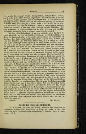 Kirchlicher Religionsunterricht