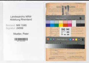Entnazifizierung Peter Mueller , geb. 09.08.1897 (Postbeamter)