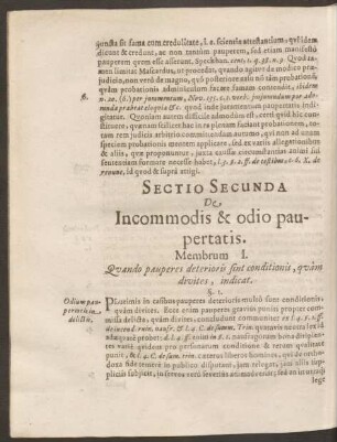 Membrum I. Quando paupertes deterioris sint conditionis, divites, indicat.