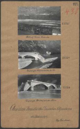 Gesprengte Verkehrsbrücke bei Vas