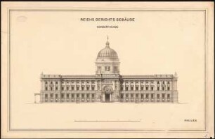 Reichsgericht, Leipzig: Aufriss Vorderfassade