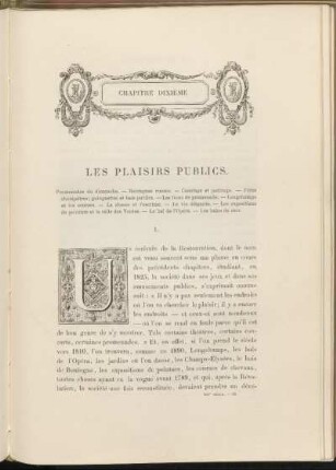 Chapitre dixième. Les plaisirs publics.