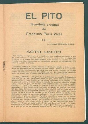 El pito : monólogo original