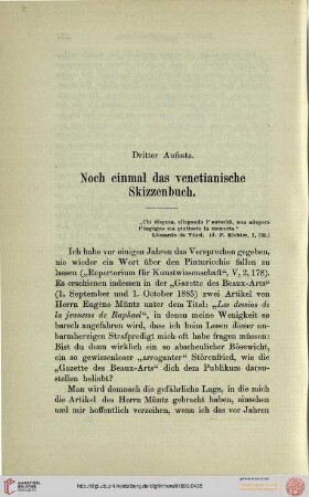 III. Noch einmal das venetianische Skizzenbuch