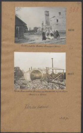 Aus dem zerstörten Städtchen Tomaszow in Galizien