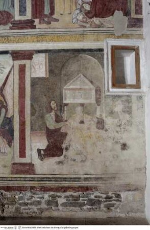Szenen aus dem Leben der heiligen Katharina von Alexandrien, Heilige und Erzengel, Das Grab der heiligen Katharina