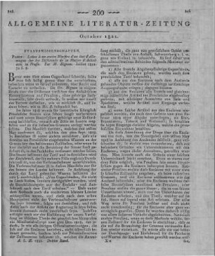 Bignon, L. P.: Lettre à un ancien ministre d'un état d'Allemagne sur les différends de la maison d'Anhalt avec la Prusse. Paris: [Firmin-Didot] 1821