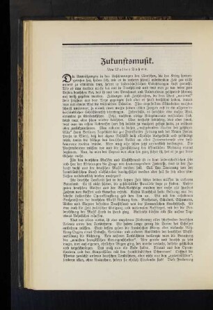 Zukunftsmusik. Von Walter Dahms.