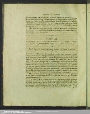 Caput III. Principia iuris Romani recensentur, eaque sanae rationis praeceptis convenire demonstratur