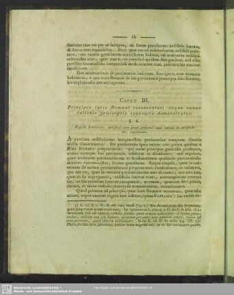 Caput III. Principia iuris Romani recensentur, eaque sanae rationis praeceptis convenire demonstratur