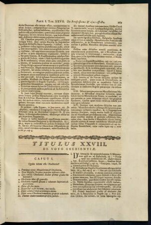 269-275, Titulus XXVIII. De Voto Obedientiae.