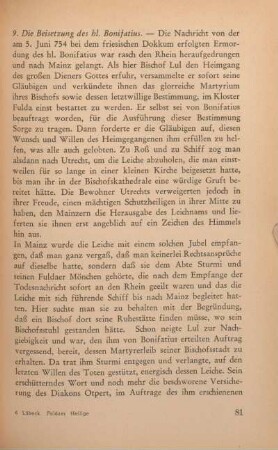 9. Die Beisetzung des hl. Bonifatius.