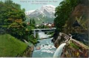 Ansicht der Taminaschlucht bei Ragaz