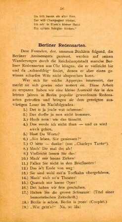 Berliner Redensarten.
