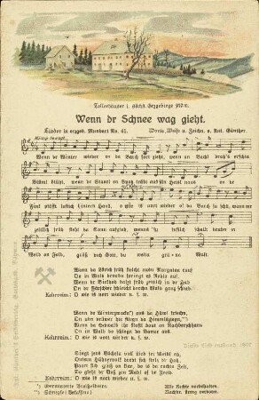 Wenn dr Schnee wag gieht.