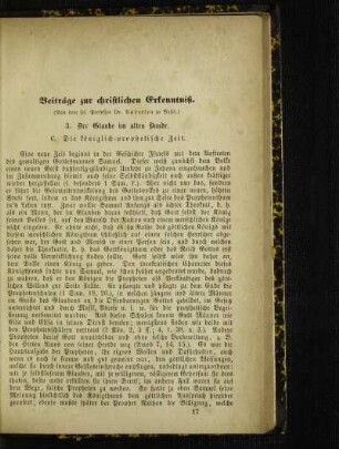 Beiträge zur christlichen Erkenntniß