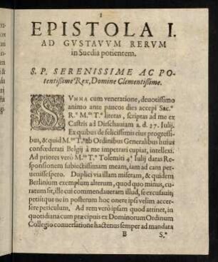 1-12, Epistola I.-III.