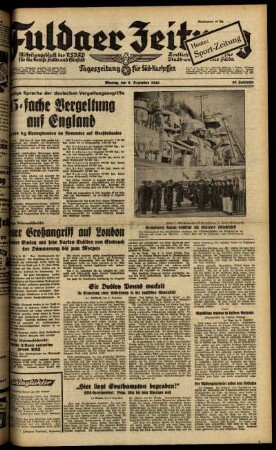 Ausgabe vom Montag, den 09. Dezember 1940.