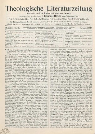 361-363 [Rezension] Holl, Karl, Urchristentum und Religionsgeschichte