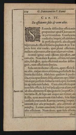Cap. IV. De efficiente sola et cum aliis.