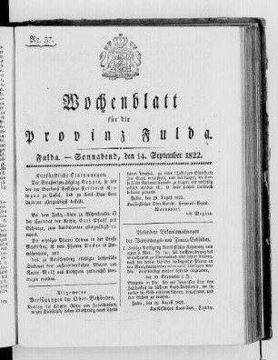 Nr. 37, Ausgabe vom 14. September 1822