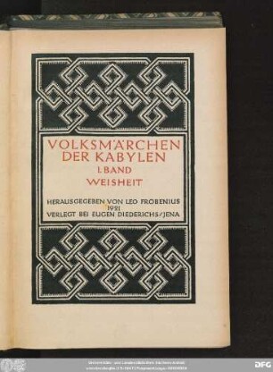 Bd. 1: Weisheit