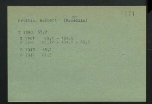Fridlin, Richard (oder Friedlin)