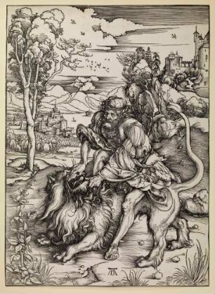 Samson tötet den Löwen