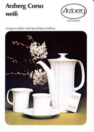 Produktprospekt "Arzberg Corso / weiß"