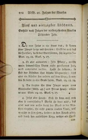 Fünf und vierzigster Abschnitt. - Drei und fünfzigster Abschnitt.