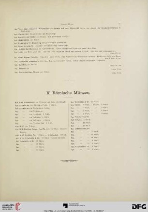 X. Römische Münzen (Nr. 826-858)