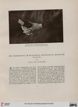 Die Moderne im Wallraf-Richartz-Museum zu Köln, [1]