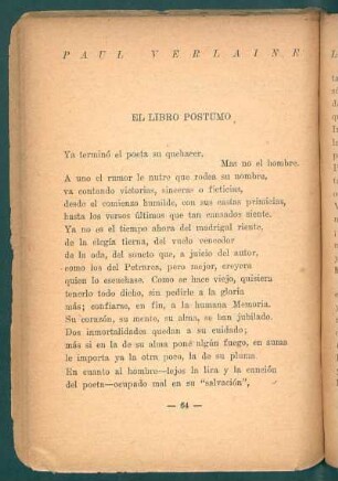 El libro póstumo