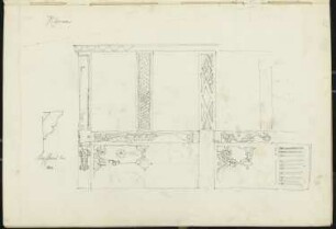 Holzgiebel eines Fachwerkhauses, Rhens: Details (aus: Skizzen- und Fotoalbum 1)