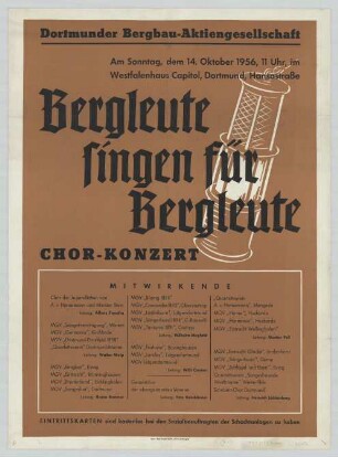 "Bergleute singen für Bergleute"