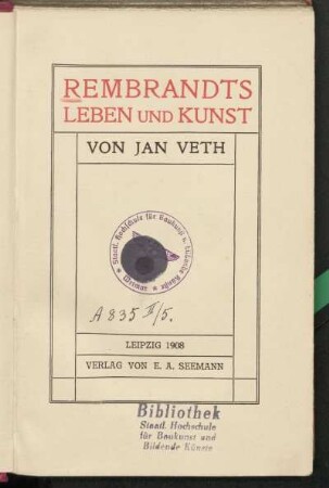 Rembrandts Leben und Kunst