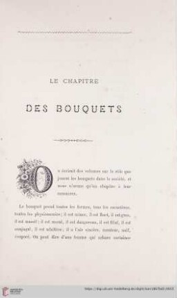 Le Chaptre Des Bouquets