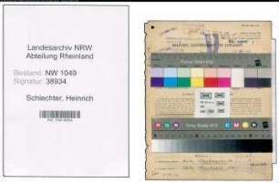 Entnazifizierung Heinrich Schlechter , geb. 09.02.1901 (Kontrolleur)