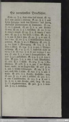 Die vornehmsten Druckfehler